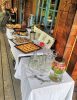 Büffet auf der Terrasse